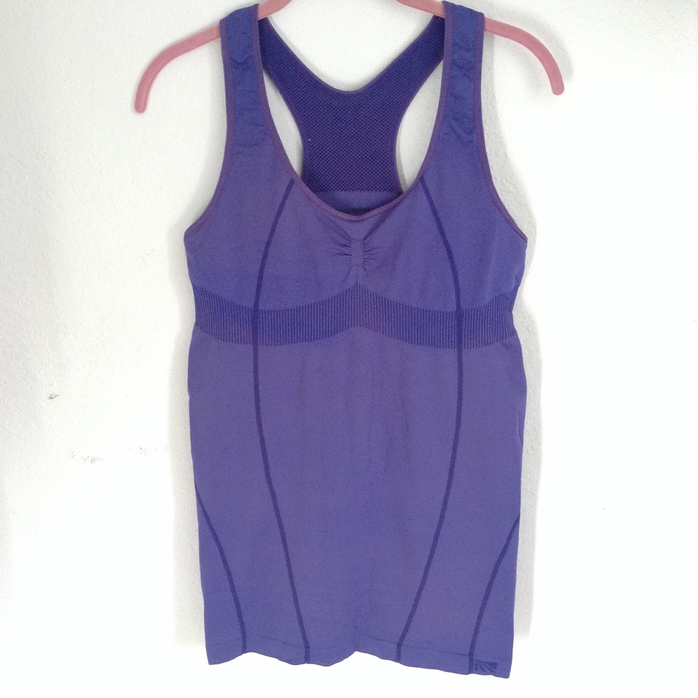 Marika platinum purple racerback activewear tank